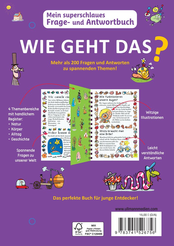 Rückseitencover Wie geht das? - Mein superschlaues Frage- und Antwortbuch