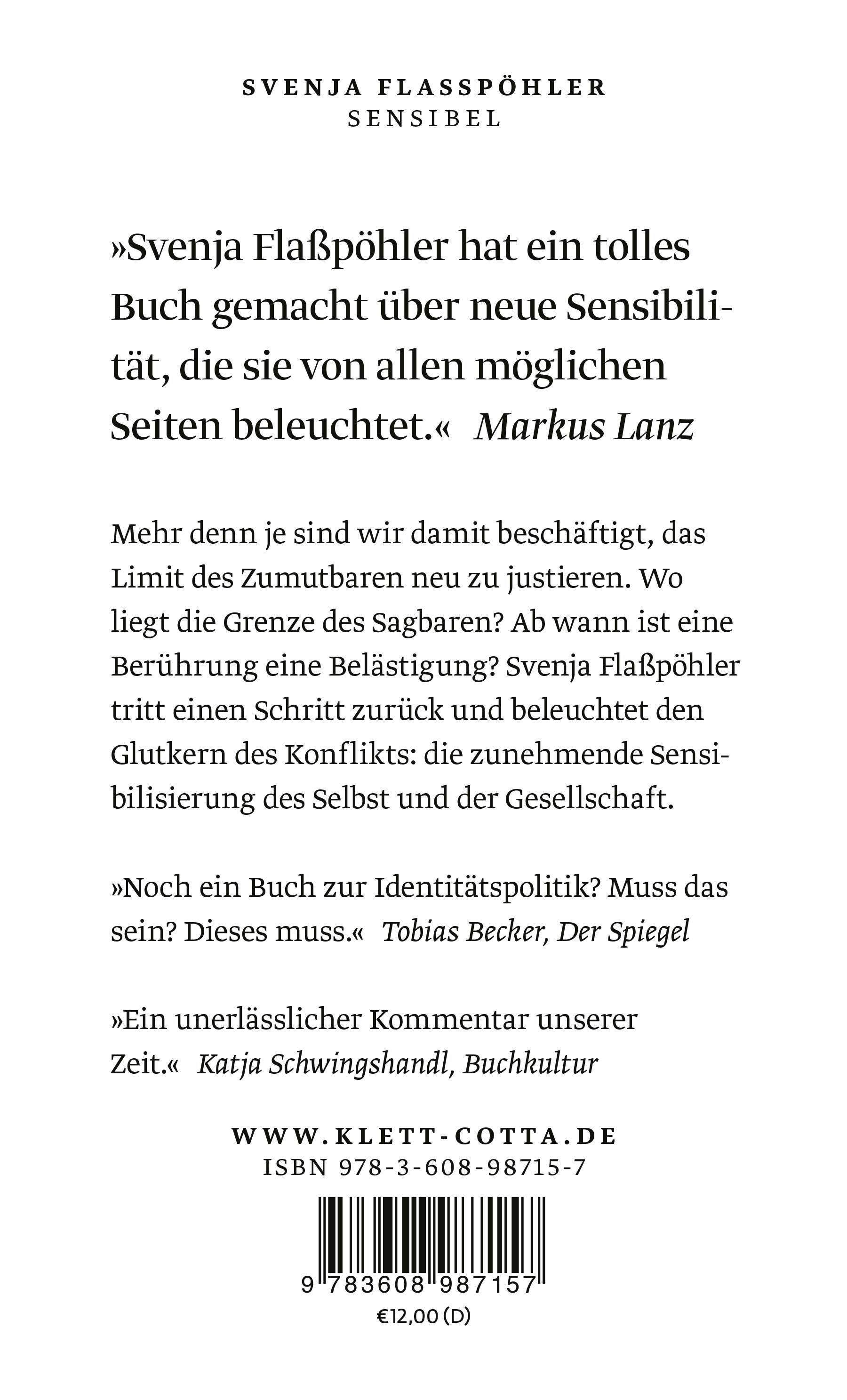 Rückseitencover Sensibel