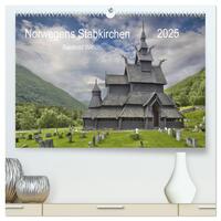 Vorderes Coverbild Norwegens Stabkirchen (hochwertiger Premium Wandkalender 2025 DIN A2 quer), Kunstdruck in Hochglanz