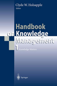 Vorderes Coverbild Handbook on Knowledge Management 1