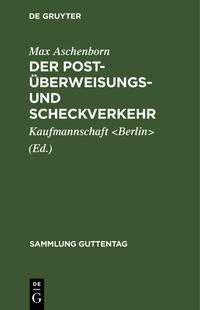 Vorderes Coverbild Der Post-Überweisungs- und Scheckverkehr