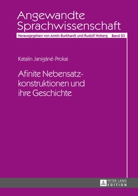 Vorderes Coverbild Afinite Nebensatzkonstruktionen und ihre Geschichte