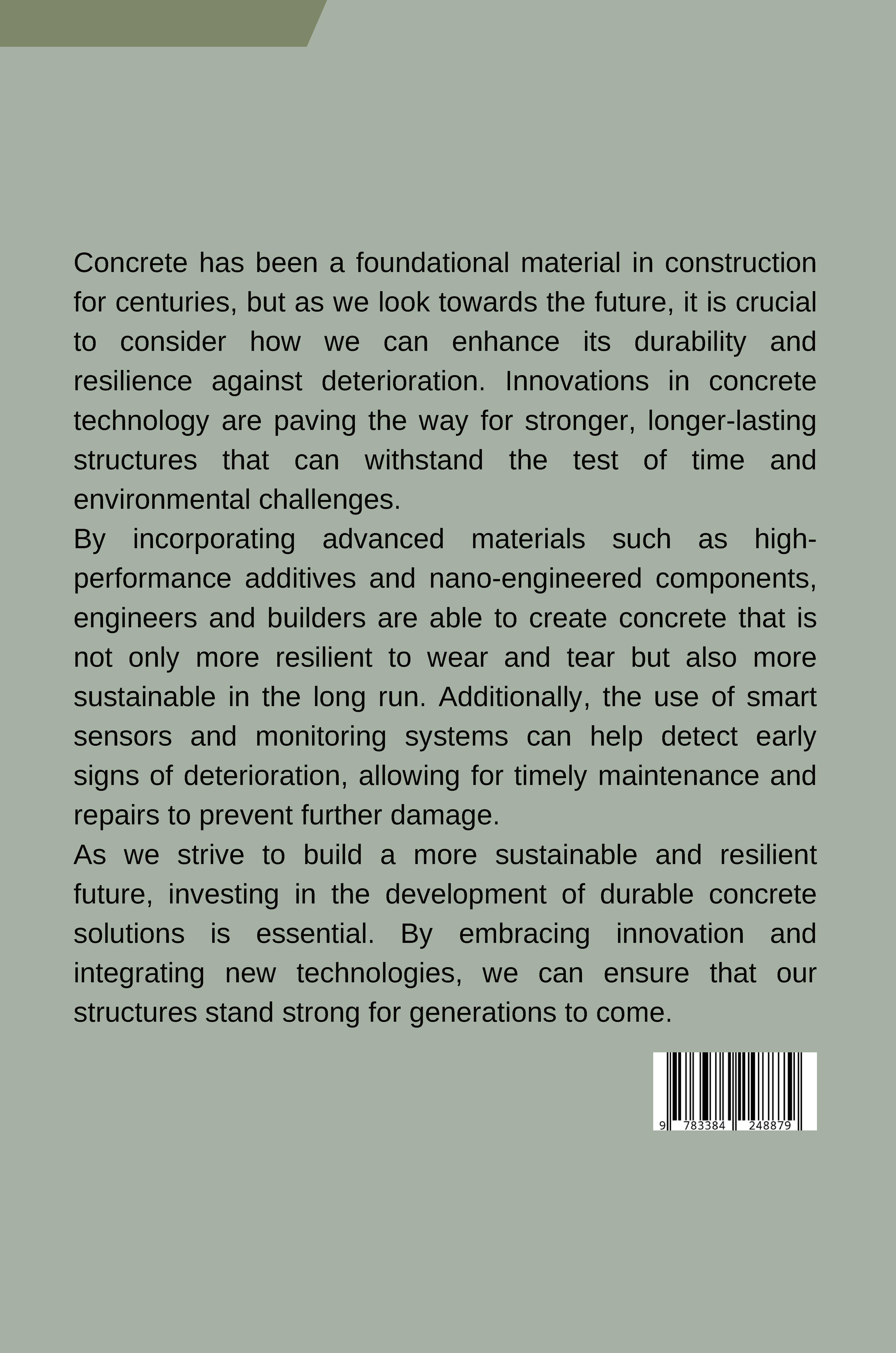 Rückseitencover Beyond Strength: Addressing the Durability Challenge in Concrete Structures