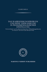 Vorderes Coverbild Das Wahrnehmungsproblem und seine Verwandlung in phänomenologischer Einstellung