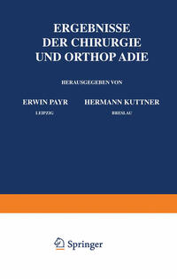 Vorderes Coverbild Ergebnisse der Chirurgie und Orthopädie