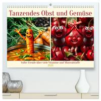 Vorderes Coverbild Tanzendes Obst und Gemüse (hochwertiger Premium Wandkalender 2026 DIN A2 quer), Kunstdruck in Hochglanz