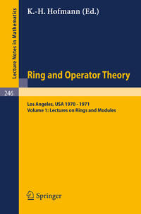 Vorderes Coverbild Tulane University Ring and Operator Theory Year, 1970-1971