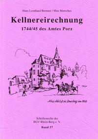 Vorderes Coverbild Kellnereirechnung 1744-45 des Amtes Porz