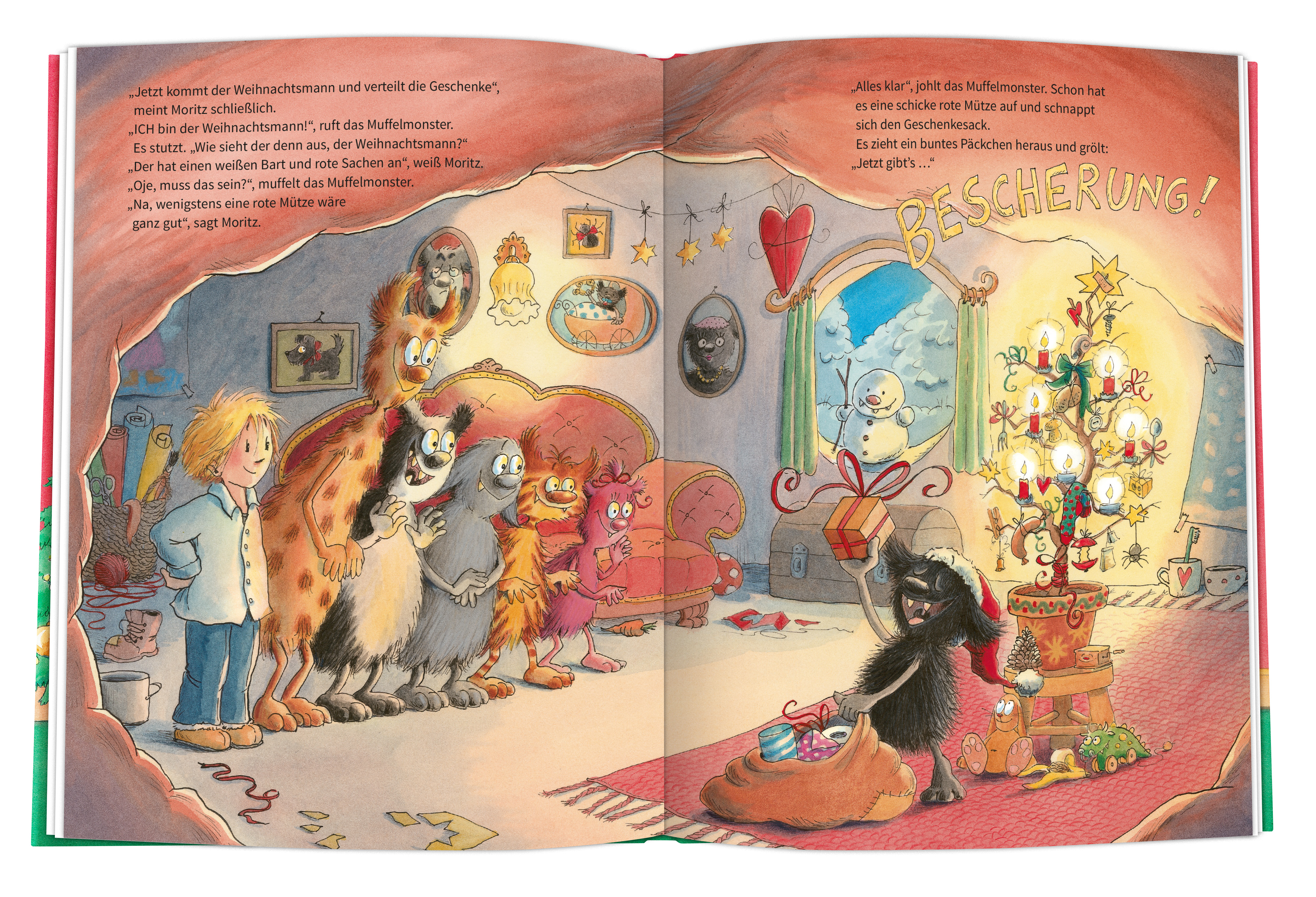 Beispielinhalt (Bild) Frohes Fest kleines Muffelmonster! Oder: Wie man ratzfatz Weihnachten feiert
