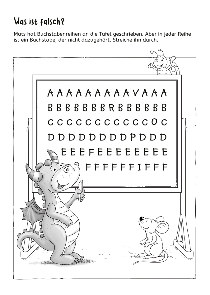 Beispielinhalt (Bild) LERNSTERN. Mein drachenstarkes Vorschulbuch