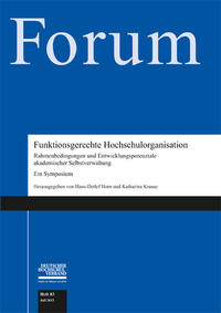 Vorderes Coverbild Funktionsgerechte Hochschulorganisation