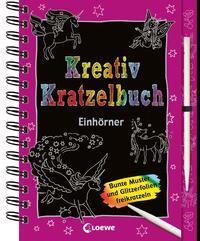 Vorderes Coverbild Kreativ-Kratzelbuch: Einhörner