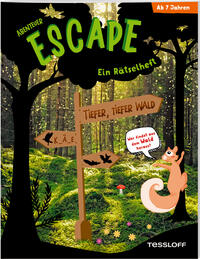 Vorderes Coverbild Abenteuer Escape. Ein Rätselheft. Tiefer, tiefer Wald - Wer findet aus dem Wald hinaus?