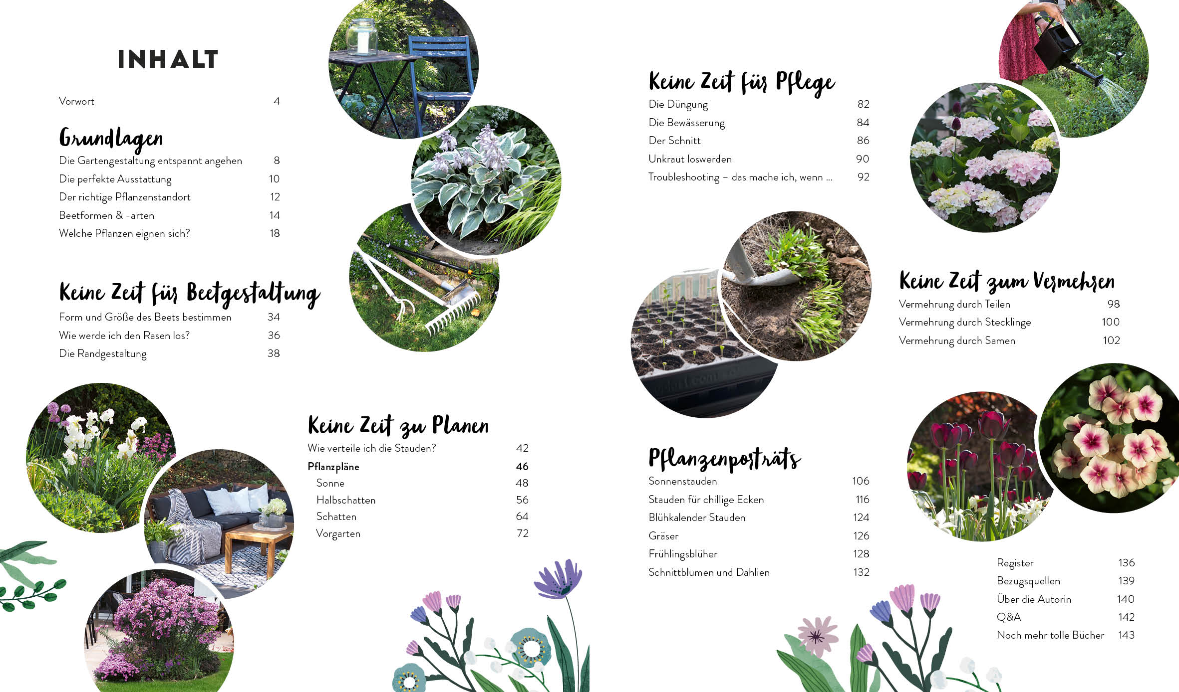 Beispielinhalt (Bild) Keine Zeit zu gärtnern – Blumenparadies mit wenig Aufwand