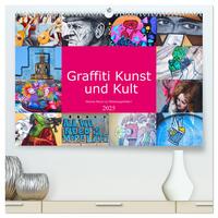 Vorderes Coverbild Graffiti Kunst und Kult (hochwertiger Premium Wandkalender 2025 DIN A2 quer), Kunstdruck in Hochglanz