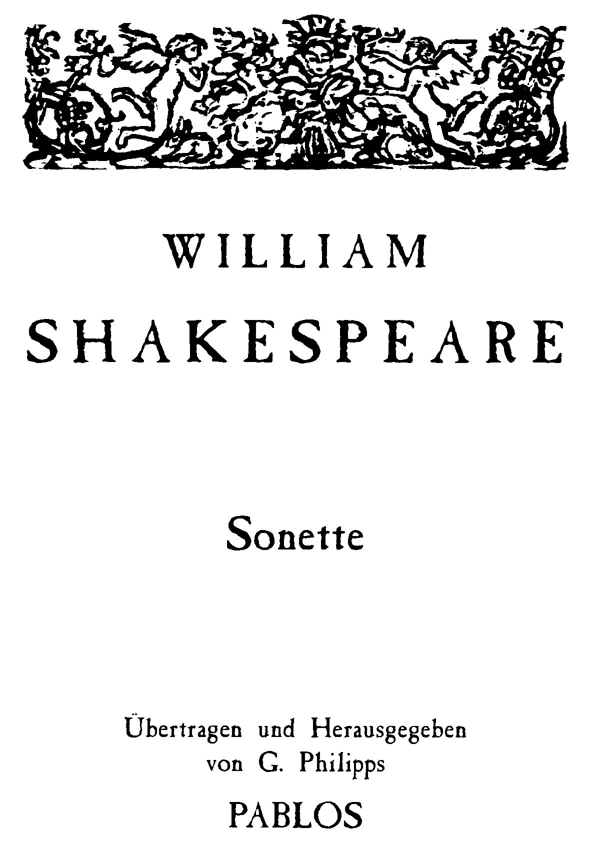 Beispielinhalt (Bild) William Shakespeare Die Sonette