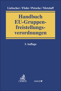 Vorderes Coverbild Handbuch EU-Gruppenfreistellungsverordnungen