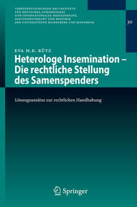 Vorderes Coverbild Heterologe Insemination - Die rechtliche Stellung des Samenspenders