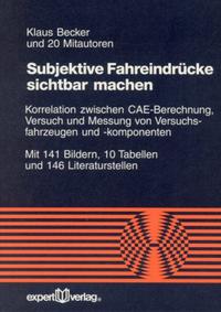 Vorderes Coverbild Subjektive Fahreindrücke sichtbar machen, I: