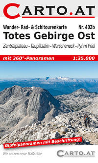 Vorderes Coverbild Wander- Rad- & Schitourenkarte 402b Totes Gebirge Ost