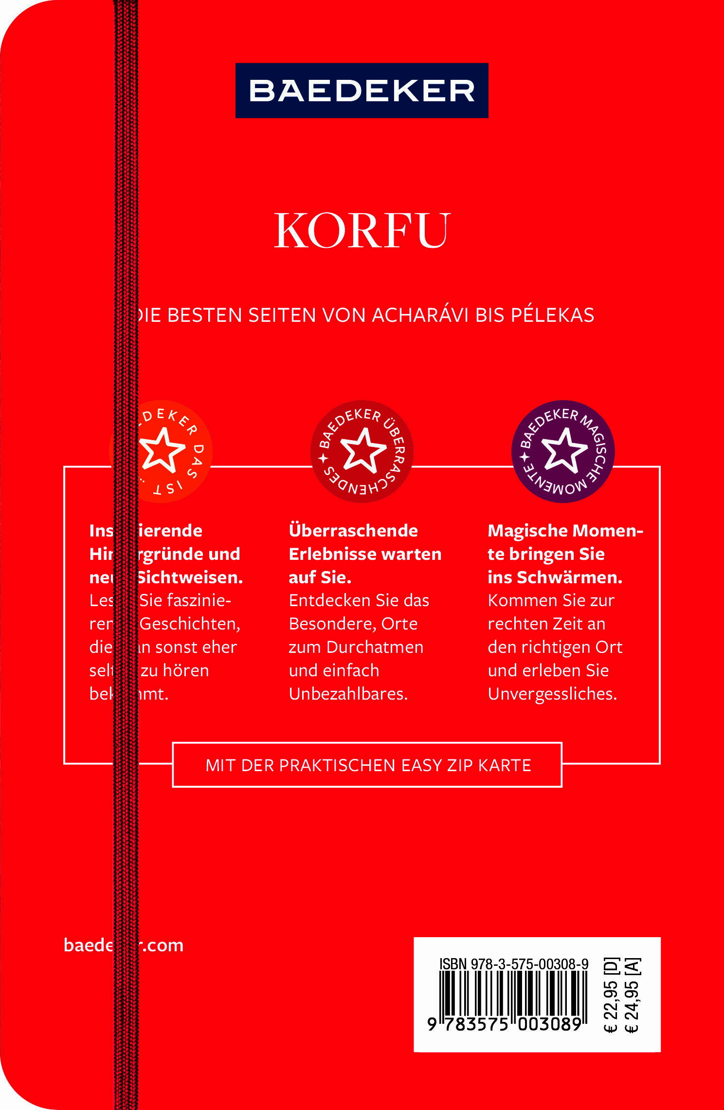 Rückseitencover Baedeker Reiseführer Korfu