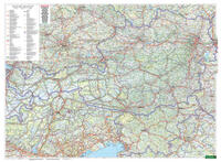 Vorderes Coverbild Österreich, Wandkarte 1:500.000, Markiertafel, freytag & berndt