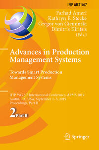 Vorderes Coverbild Advances in Production Management Systems. Towards Smart Production Management Systems