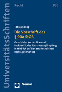 Vorderes Coverbild Die Vorschrift des § 90a StGB