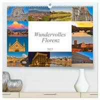Vorderes Coverbild Wundervolles Florenz (hochwertiger Premium Wandkalender 2025 DIN A2 quer), Kunstdruck in Hochglanz