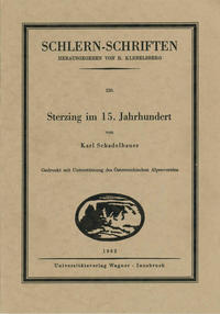 Vorderes Coverbild Sterzing im 15. Jahrhundert