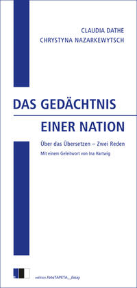 Vorderes Coverbild Das Gedächtnis einer Nation