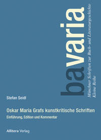 Vorderes Coverbild Oskar Maria Grafs kunstkritische Schriften