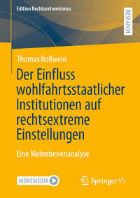Vorderes Coverbild Der Einfluss wohlfahrtsstaatlicher Institutionen auf rechtsextreme Einstellungen