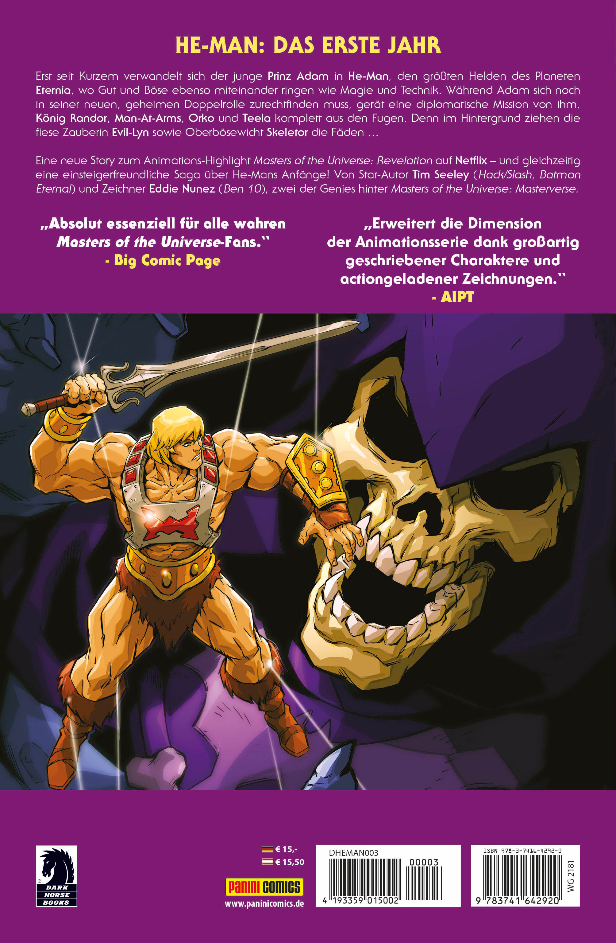 Rückseitencover Masters of the Universe: Die Schmiede des Schicksals