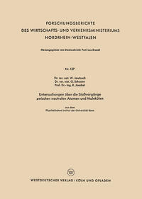 Vorderes Coverbild Untersuchungen über die Stoßvorgänge zwischen neutralen Atomen und Molekülen