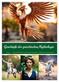 Vorderes Coverbild Geschöpfe der griechischen Mythologie - Eine KI-Welt der griechischen Götter, Kreaturen und Abenteurer (Wandkalender 2026 DIN A2 hoch), CALVENDO Monatskalender