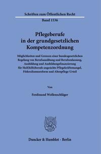 Vorderes Coverbild Pflegeberufe in der grundgesetzlichen Kompetenzordnung