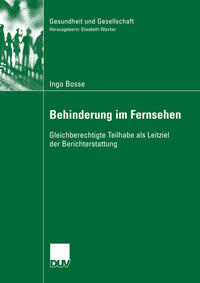Vorderes Coverbild Behinderung im Fernsehen