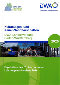 Vorderes Coverbild Kläranlagen- und Kanal-Nachbarschaften - DWA-Landesverband Baden-Württemberg 2025