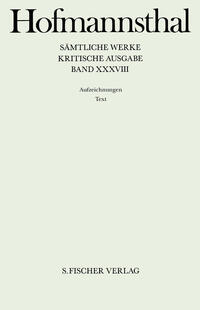 Vorderes Coverbild Aufzeichnungen 1: Text Aufzeichnungen 2: Apparat