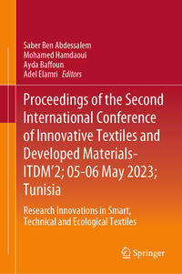 Vorderes Coverbild Proceedings of the Second International Conference of Innovative Textiles and Developed Materials-ITDM’2; 05-06 May 2023; Tunisia