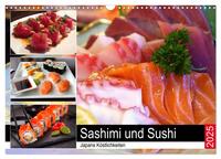 Vorderes Coverbild Sashimi und Sushi. Japans Köstlichkeiten (Wandkalender 2025 DIN A3 quer), CALVENDO Monatskalender