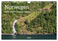Vorderes Coverbild Norwegen. Sognefjord - Aurlandsfjord - Geirangerfjord - Stavanger (Wandkalender 2026 DIN A4 quer), CALVENDO Monatskalender