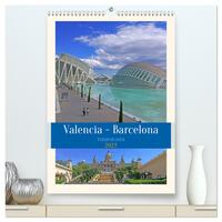 Vorderes Coverbild Valencia - Barcelona Terminplaner (hochwertiger Premium Wandkalender 2025 DIN A2 hoch), Kunstdruck in Hochglanz