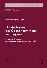 Vorderes Coverbild Die Auslegung des Übereinkommens von Lugano