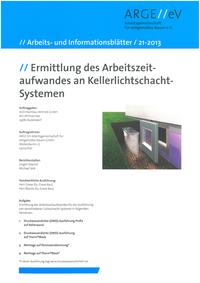 Vorderes Coverbild Ermittlung des Arbeitszeitaufwandes an Kellerlichtschacht-Systemen