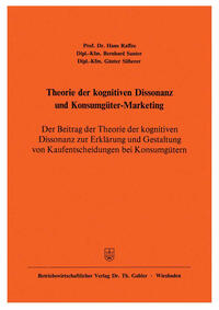 Vorderes Coverbild Theorie der kognitiven Dissonanz und Konsumgüter-Marketing