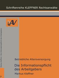 Vorderes Coverbild Die Informationspflichten des Arbeitgebers in der betrieblichen Altersversorgung