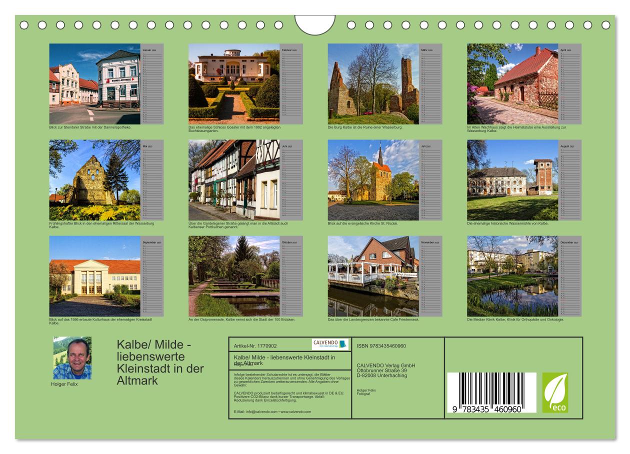 Beispielinhalt (Bild) Kalbe/ Milde - liebenswerte Kleinstadt in der Altmark (Wandkalender 2025 DIN A4 quer), CALVENDO Monatskalender