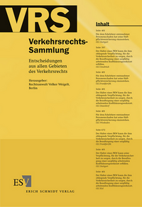 Vorderes Coverbild Verkehrsrechts-Sammlung (VRS). Entscheidungen aus allen Gebieten des Verkehrsrechts / Verkehrsrechts-Sammlung (VRS), Band 111